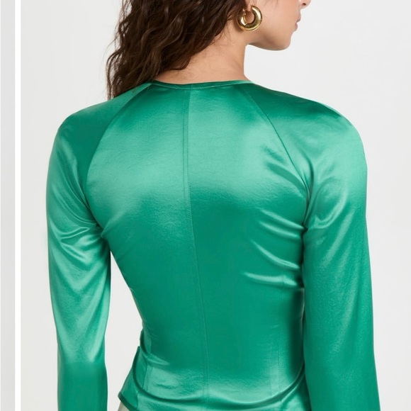 New Nanushka Silk Wrap Top - Picture 2 of 5